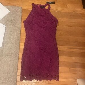 Lulu’s high neck lace dress NWT